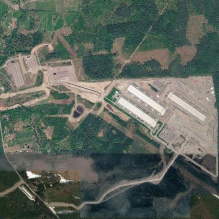 Microsoft Data Centre, Near Gävle, Sweden seen from satellite image